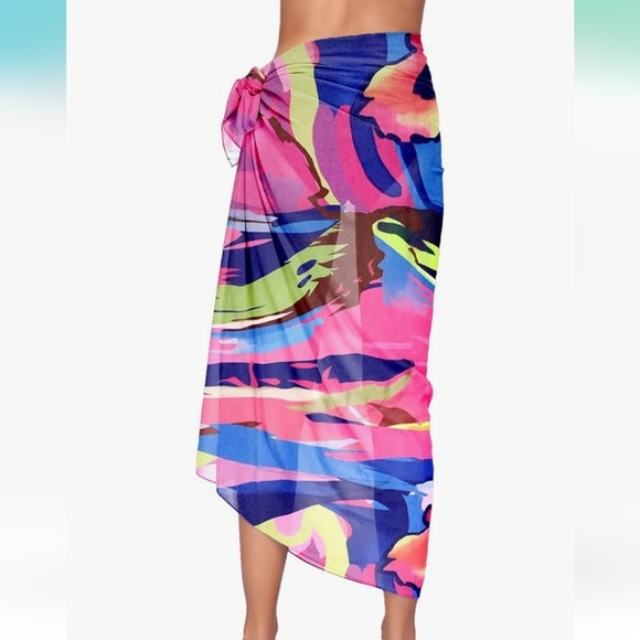 Ekouaer Women's Colorful Swim Sarong, Size Medium, NWOT - Picture 6 of 6